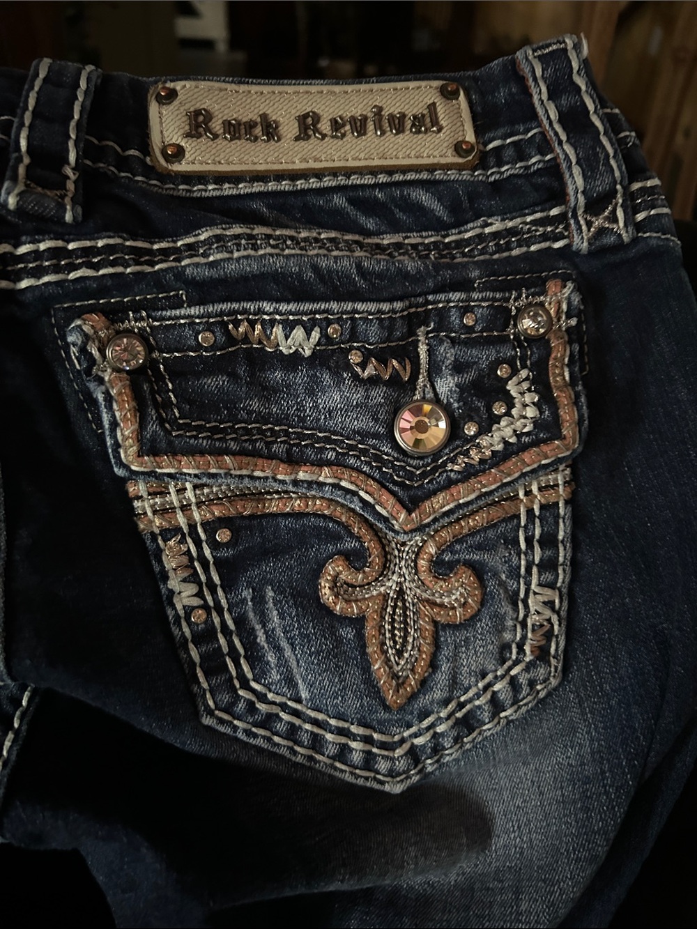 Rock Revival Womans Indigo Washed Slim Straight Jeans - Picture 7 of 8